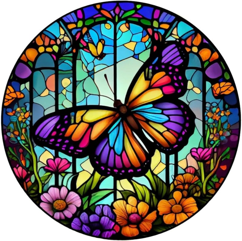 Tiwabb Butterfly Stamped Cross Stitch Kits - Counted Cross Stitch Kits for Beginners Adults,11 CT Patterns Dimensions Embroidery Kits Arts Craft Kits,for Gift and Home Decor 13.8 x 13.8inch - Image 1